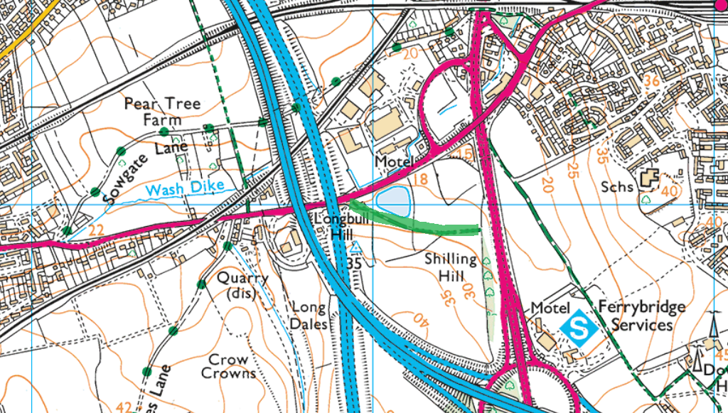 Knottingley Shilling Hill map